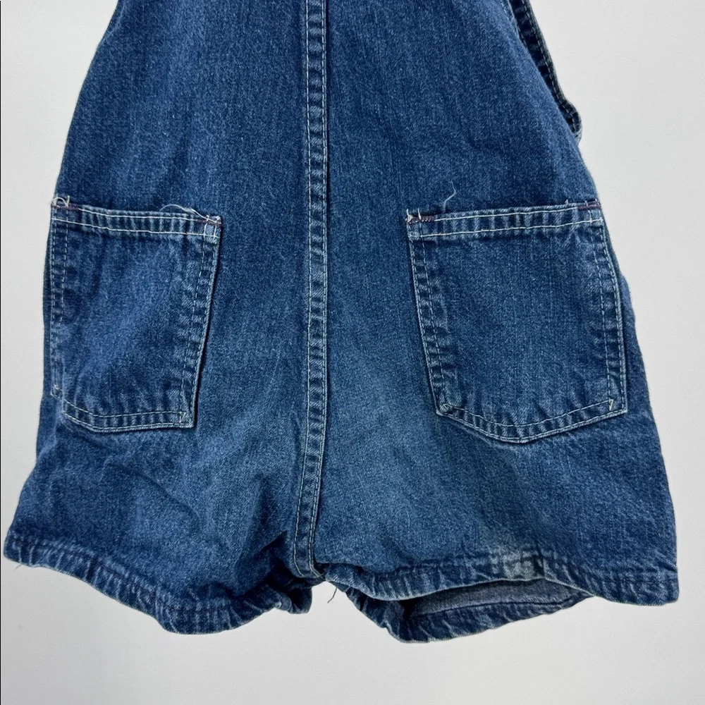 OshKosh B'gosh Denim Overalls shorts unisex 7 summer cotton made in USA kids